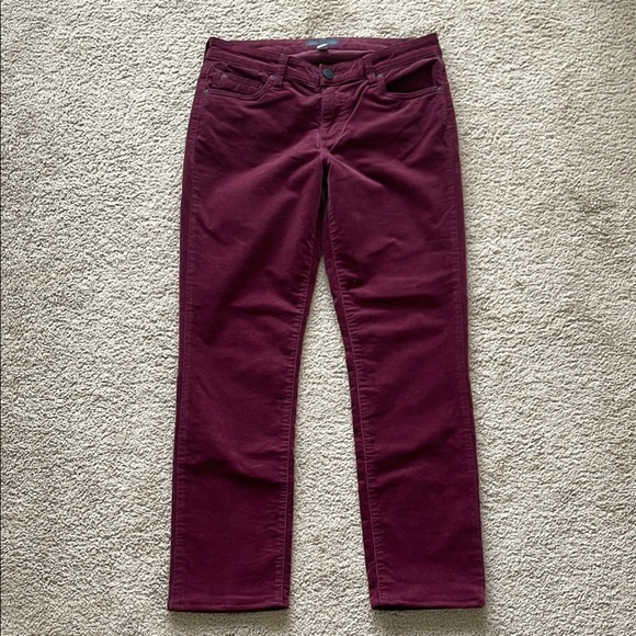 Kut From The Kloth Catherine Boyfriend Jean Mid Rise Women’s 4 Burgundy Wine - Picture 1 of 12